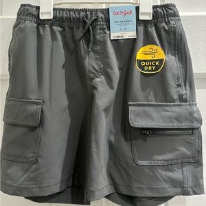 Boys XL (14) Cat and Jack Pull on Cargo Shorts. Quick Dry material.